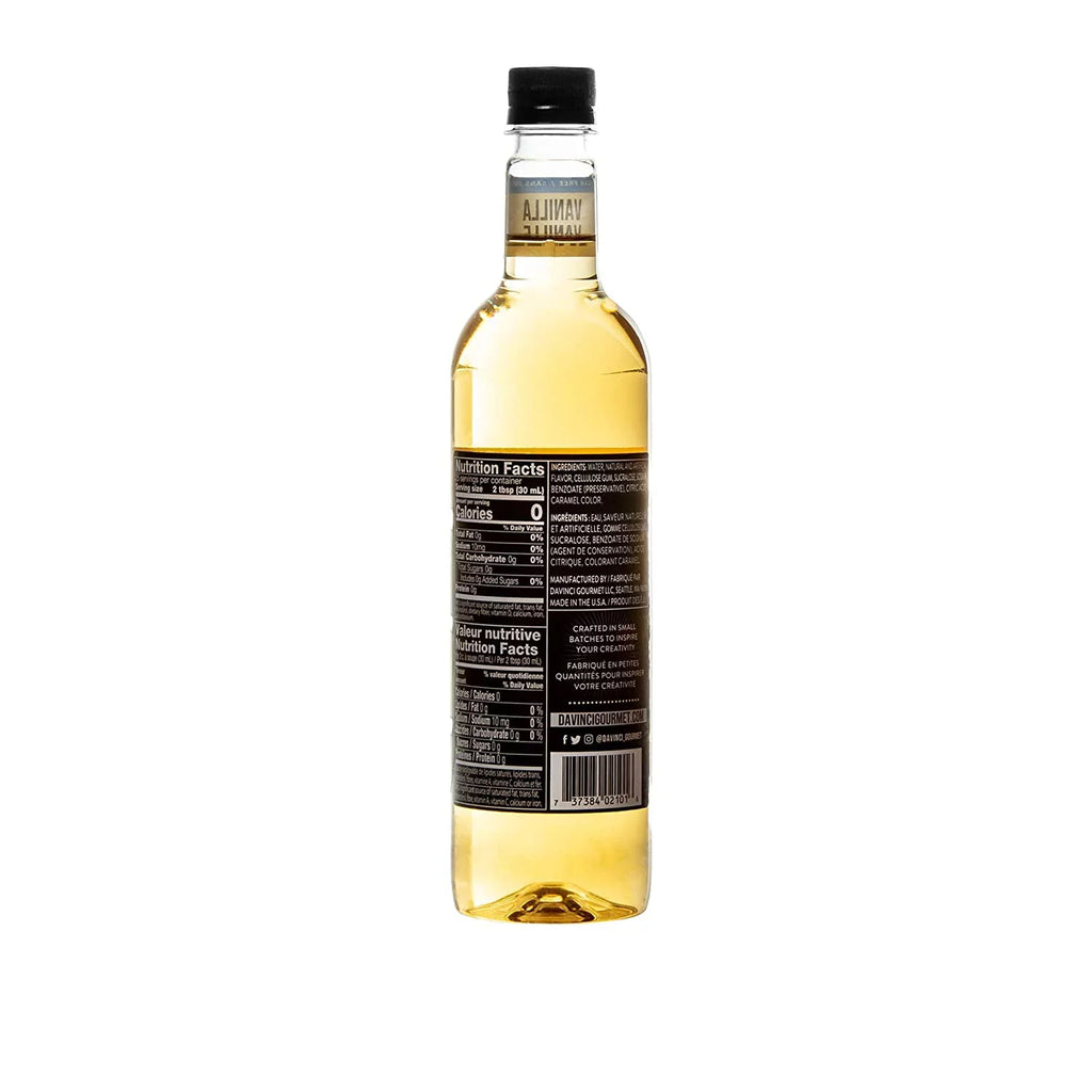 4) Ounce 25.5 Vanilla, Syrup, DaVinci of Bottle Sugar-Free Gourmet (Pack