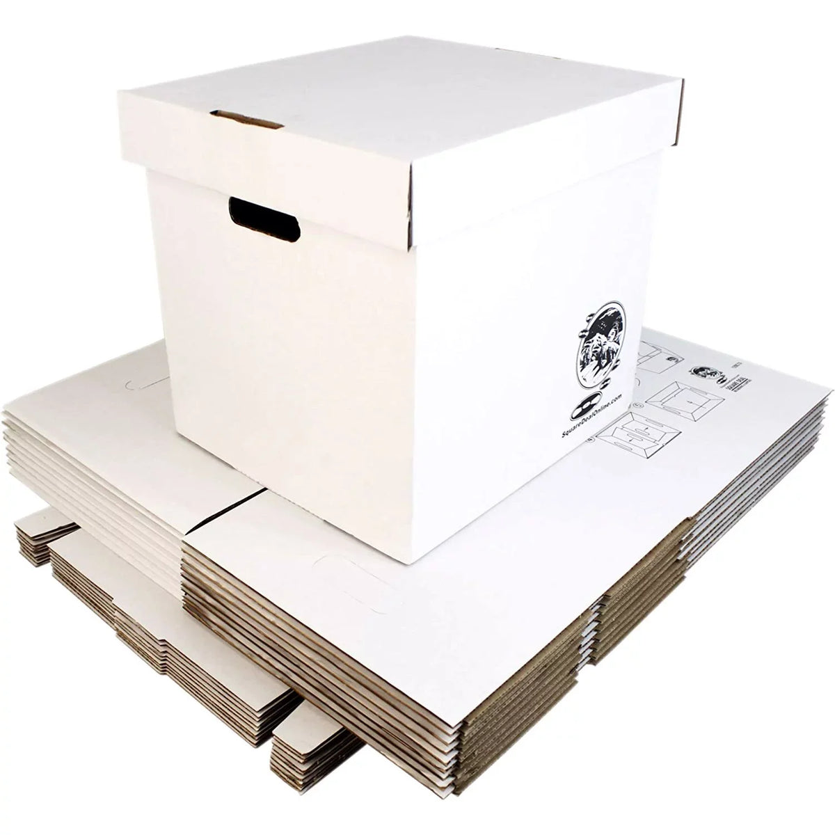 '- or Records Box 12" Cardboard - Record to Lid Discs Set #12BC13 - Vinyl Removable Holds 90 Boxes 10 Laser Storage up with Sturdy of