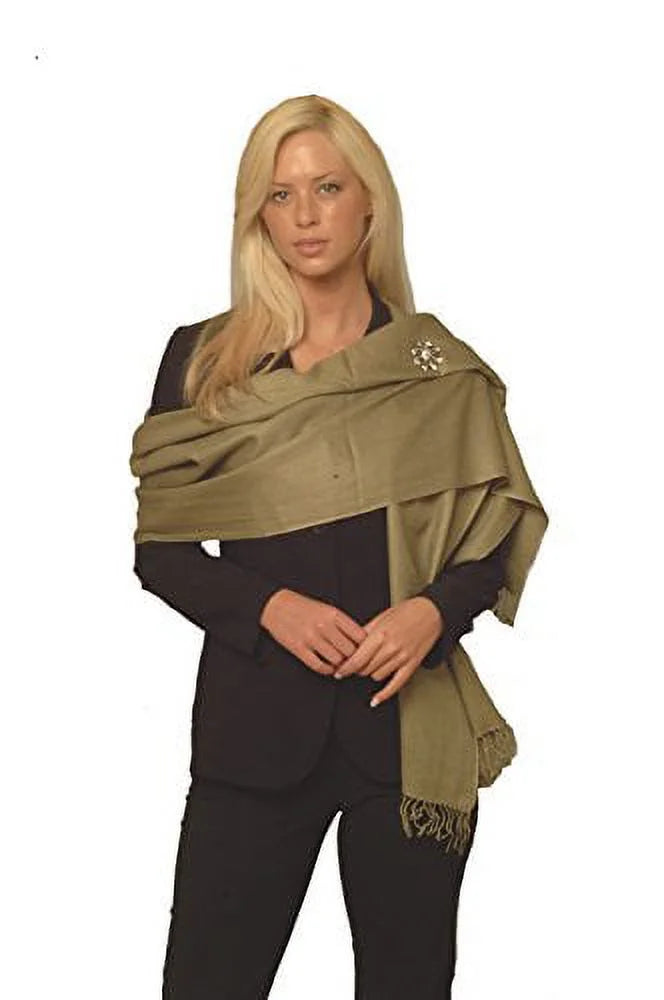 Green Shawl/Cashmere Regular (Olive Scarf/Wool/Silk Shawl/Shawls/Scarf/Scarves/Wrap/Stole/Muffler/Cape/Ruana/Blanket/Throw/Pashmina Shawl)