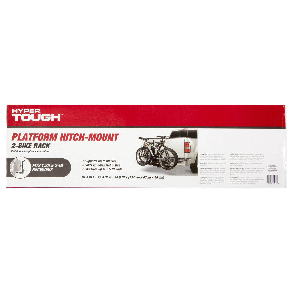 lbs. Tough Hitch-Mount Foldable Rack 2-Bike Capacity 80 Platform Hyper Car 10104071