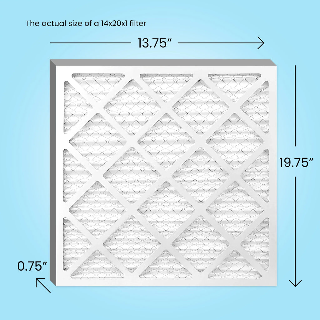 14x20x1 MERV 8, Air, Pack) HVAC (6 Filters Mint Air Filter Pleated Furnace AC