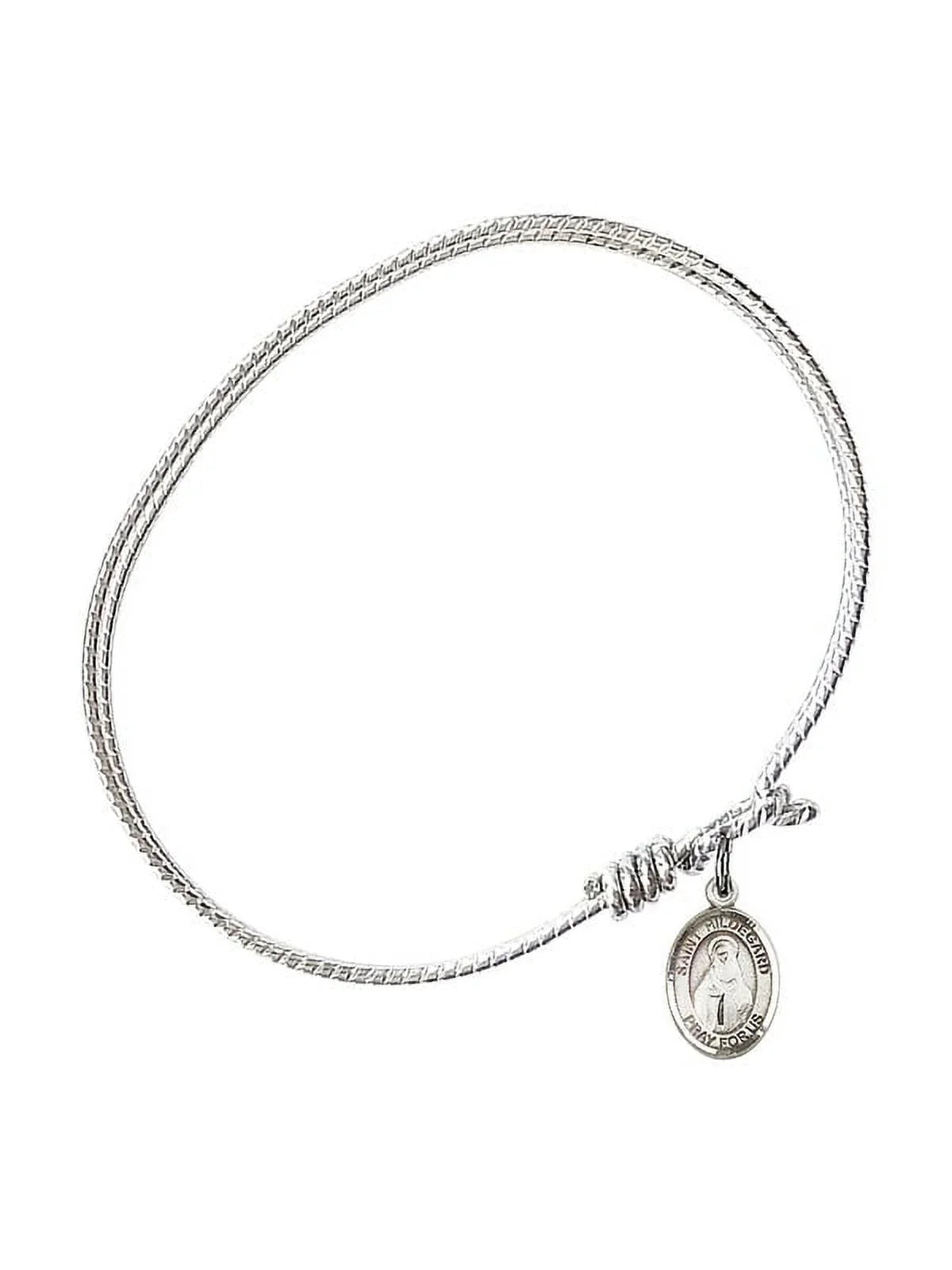 Hook St. 7 inch Hildegard Bracelet Silver Bingen Oval 1/4 in w/ von Bangle Eye Sterling