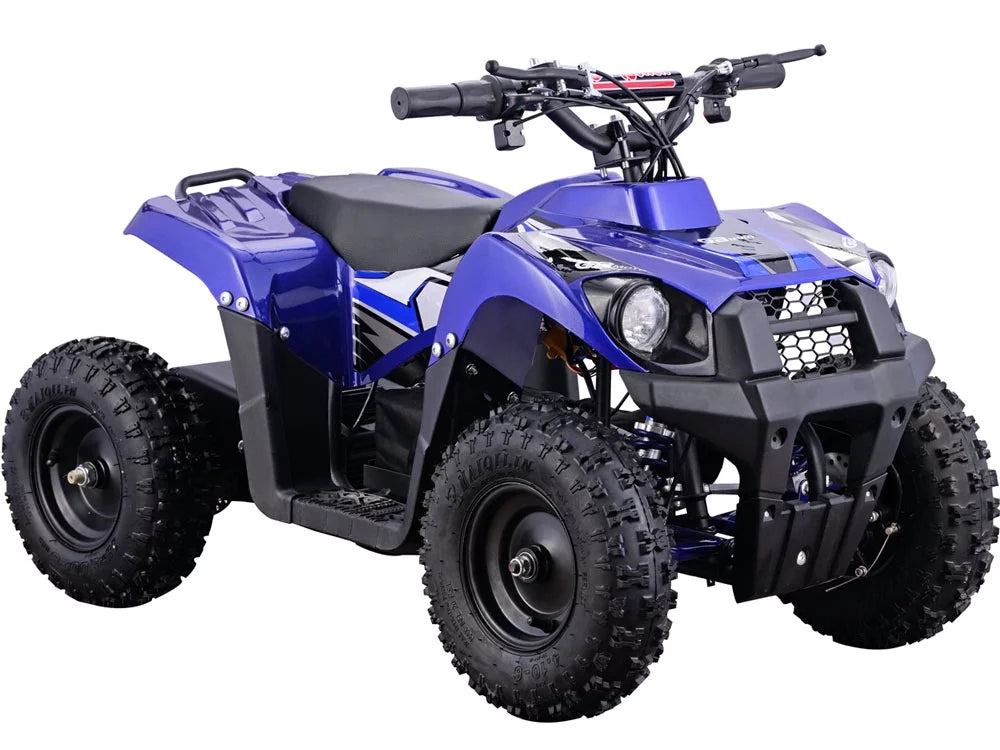Wheeler MotoTec Blue Monster Powered 36V 500W Kids Four Battery ATV