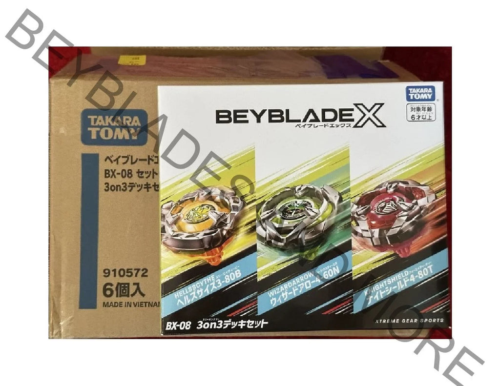 Tomy BX-08 3 Takara 3 X on Set Deck Beyblade