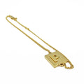 (Good) Celine Metal Pre-Owned Stone Alphabet No 46B0 Gold 6BRA P Bracelet Charm