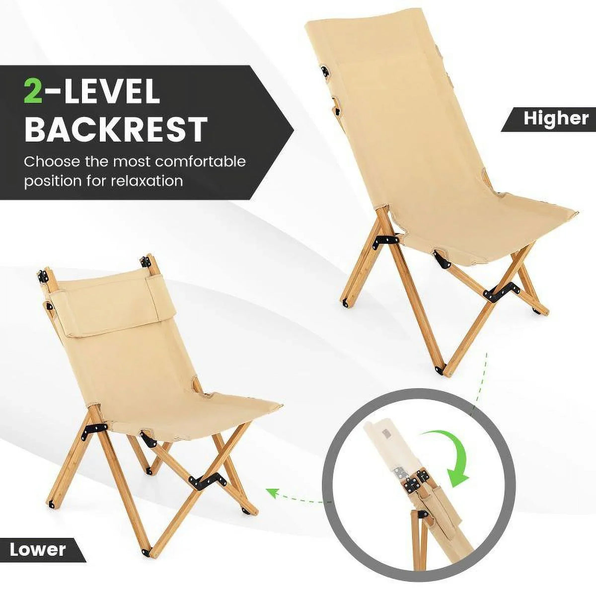 Chair - exterior 21.0 adventures! Folding Enjoy on convenience Camping Frame and - Bamboo your comfort