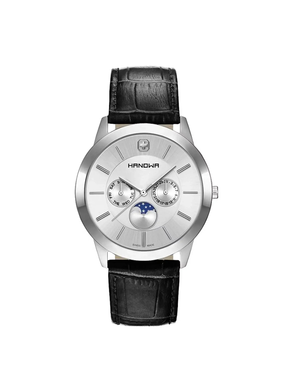 16-4056.04.001 Steel Watch Silver Hanowa Stainless Mens Elements Dial Moon