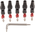 Brake Red/Force Boots, 5 2-Pc Hose Compression Kit Disc Comp Hose Nuts, Barbs, 5 Red Threaded SRAM Fitting - AXS 5