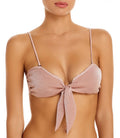 Metallic Ramy Brook Venus Blush, Top, Bikini XS