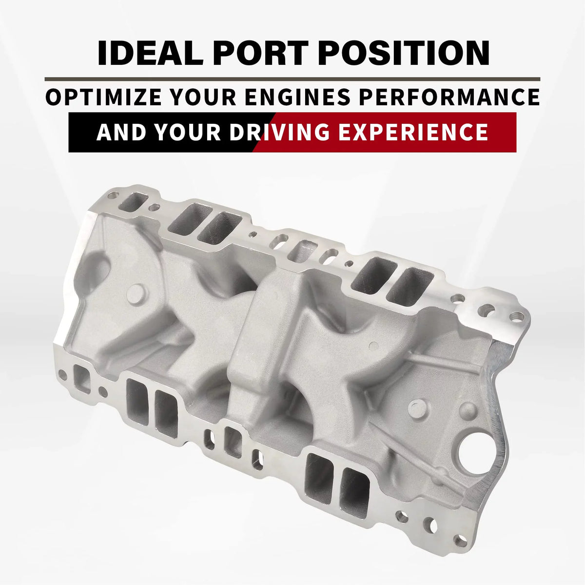 Dual Block SBC FGJQEFG Manifold 350 Intake Chevy Small Aluminum 327 305 400 Plane 1957-1986