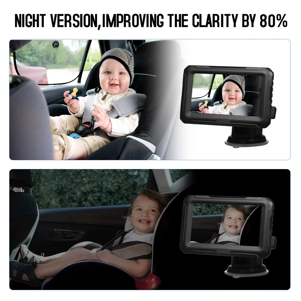 Screen Invigilator ammoon 4.3'' Wide Vision Resolution with Mirror, Night Baby Angle, Car View Monitor