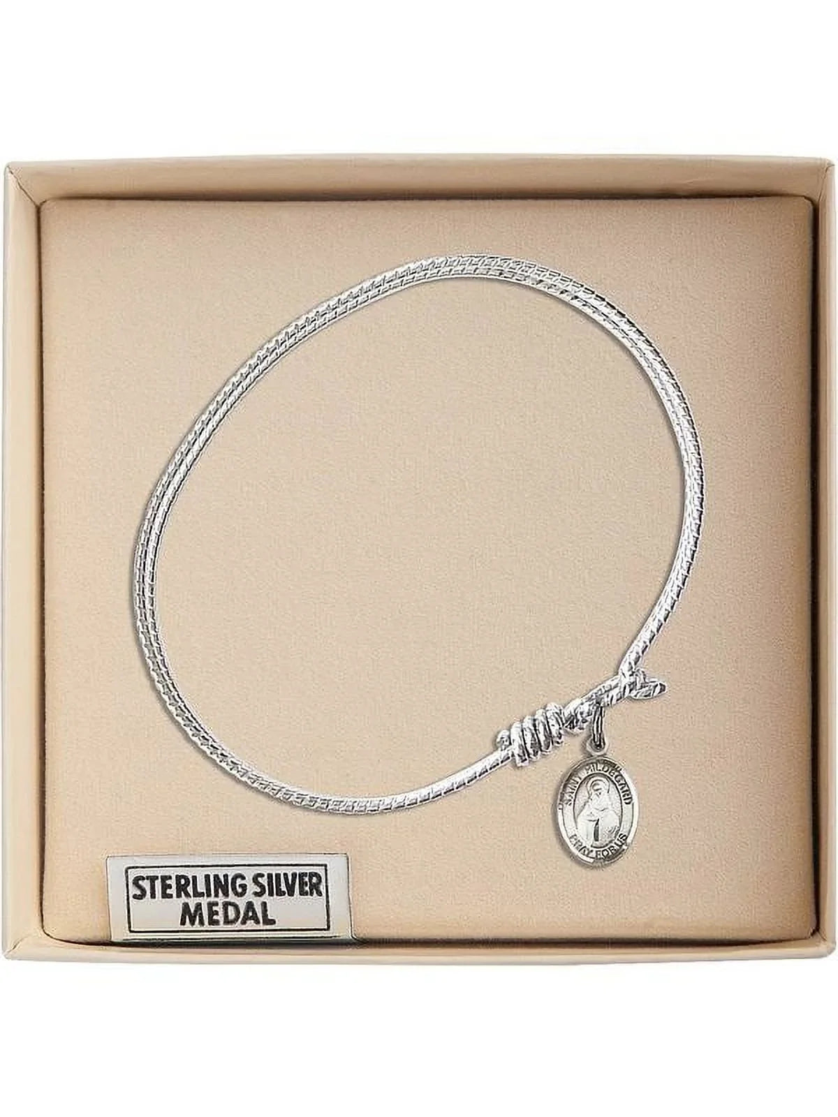 Hook St. 7 inch Hildegard Bracelet Silver Bingen Oval 1/4 in w/ von Bangle Eye Sterling