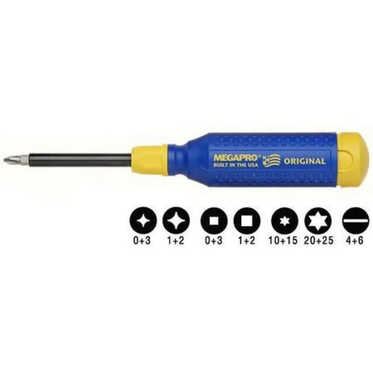 Screwdriver,15-in-1,8-1/2" MEGAPRO 151NAS-B Multi-Bit
