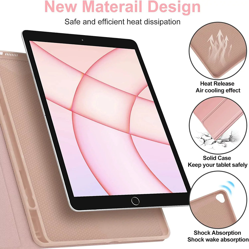 Pencil Pink Keyboard Air for iPad iPad Case Gen Holder Keyboard 5th Kvago 2022 Built-in Bluetooth