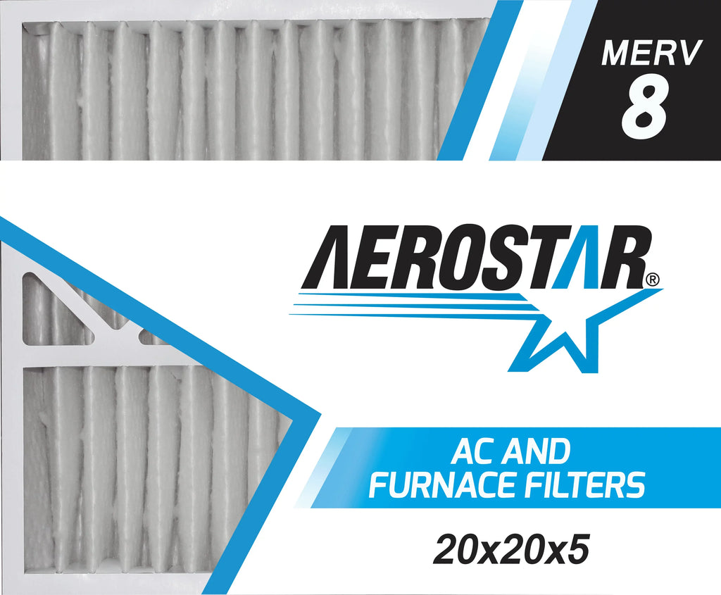 20x20x5 Filter, Pleated Box 20x20x5, Air Replacement MERV of 8, Carrier 2 Aerostar