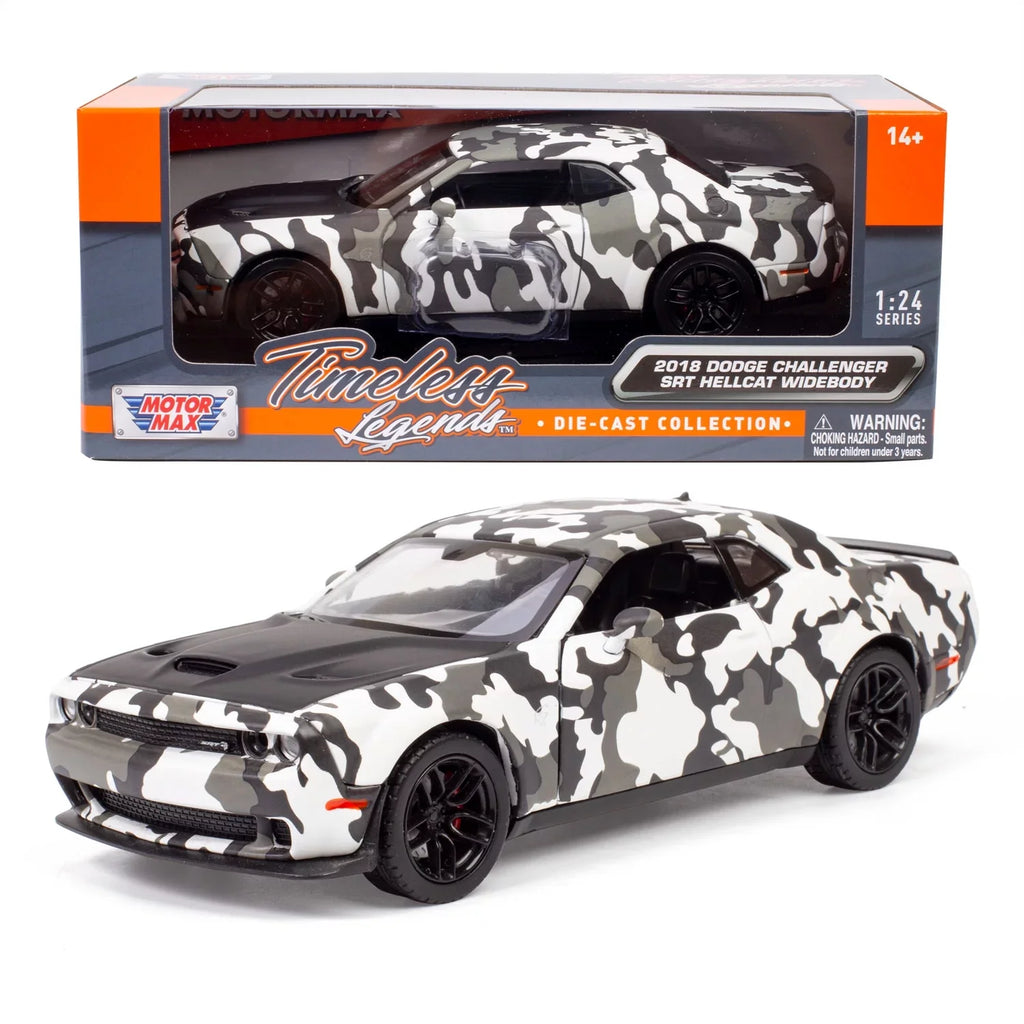 SRT All Challenger Camo Toys 1/24 Model Car Exclusive Hellcat 2018 Widebody Motormax Diecast by Camouflage Dodge 79350 Star