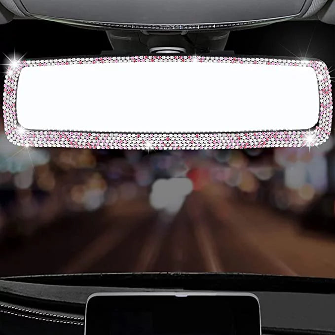HD View Car Car Accessories Glass, and Bling Car Interior Bling with Rear Decorations Bling Mirror, Mirror Rearview for Tee Women