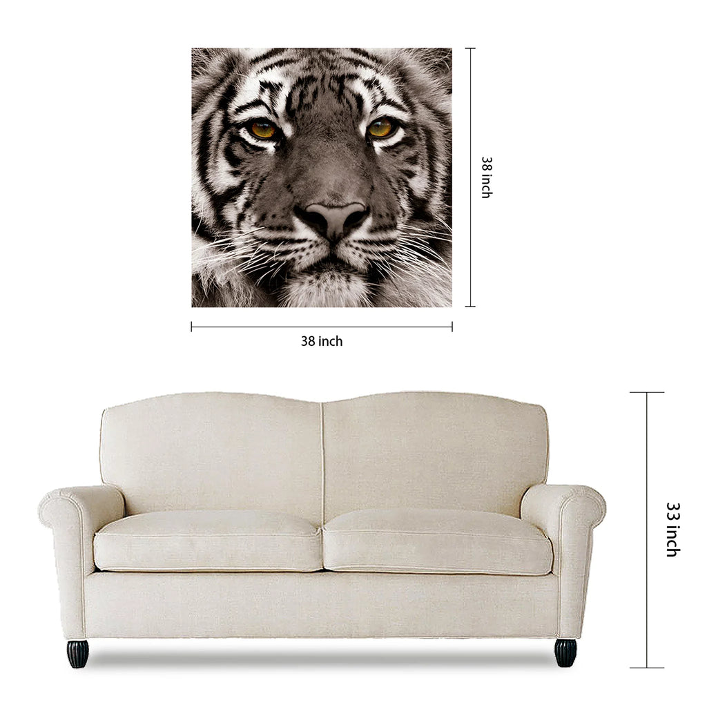 Graphic 0.2", Wall of Free Art, 38" x Empire Hang Direct to the Ready Glass Tiger x Eye Frameless Panel Tempered 38" Floating Art