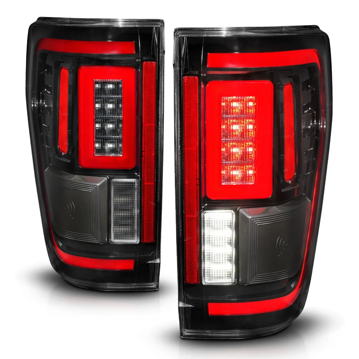 CAB select: 2022 Signal Taillights w/BLIS - F150, Seq. LED Black ANZO Fits SUPER Housing 2021 F150 21-23 F-150 Cover