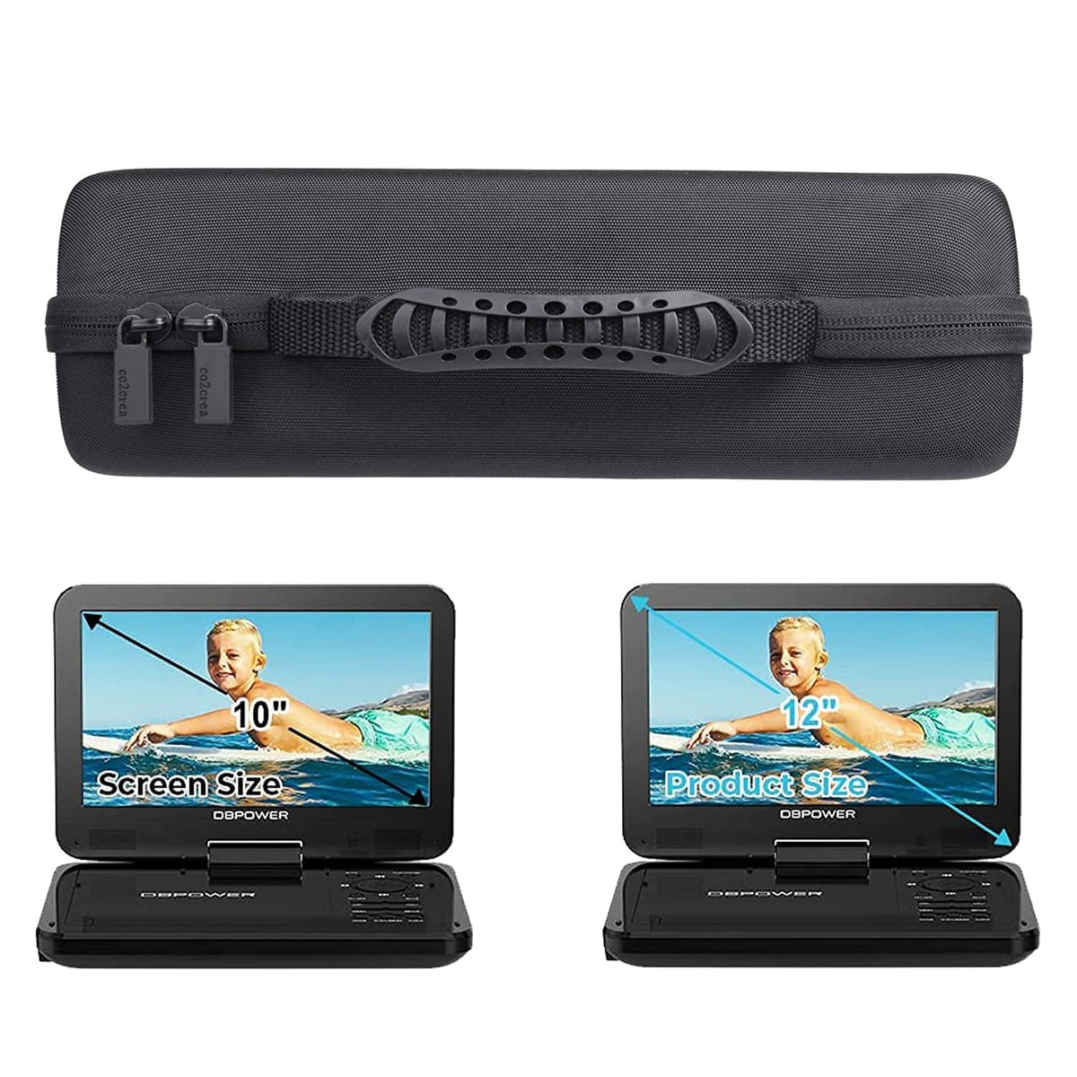Player DVD Hard 11.5" Replacement 12" DBPOWER for Portable Case