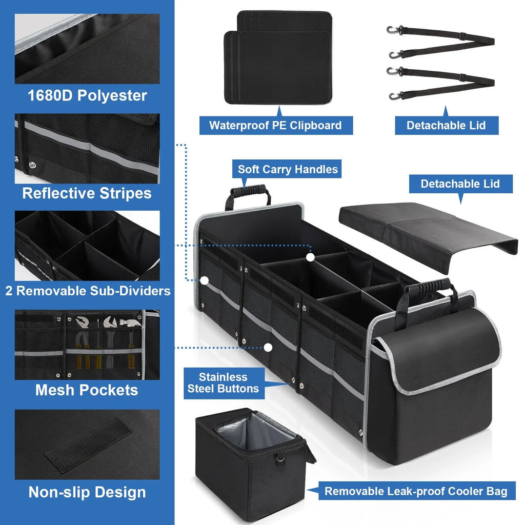 Truck Container Car Cargo Storage Compartment Trunk Multi US SUV Organizer for
