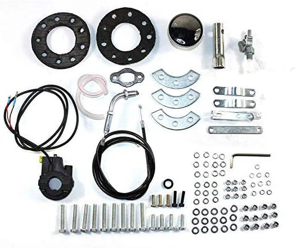 Kit, 53cc Petrol Motor for Bicycle Motorized Motor 26-28" Engine Super Motor Gasoline with 4-Stroke Refit Kit PEXMOR Bike Bicycle Conversion Cycle V-Frame Set Bikes Kit, Gas Fuel-efficient Bike