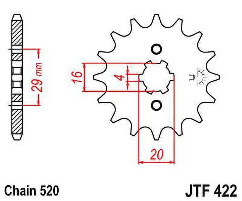 Front JT 80-81 Sproket IT125 YAMAHA Sprockets for & Kit G,H-USA Rear