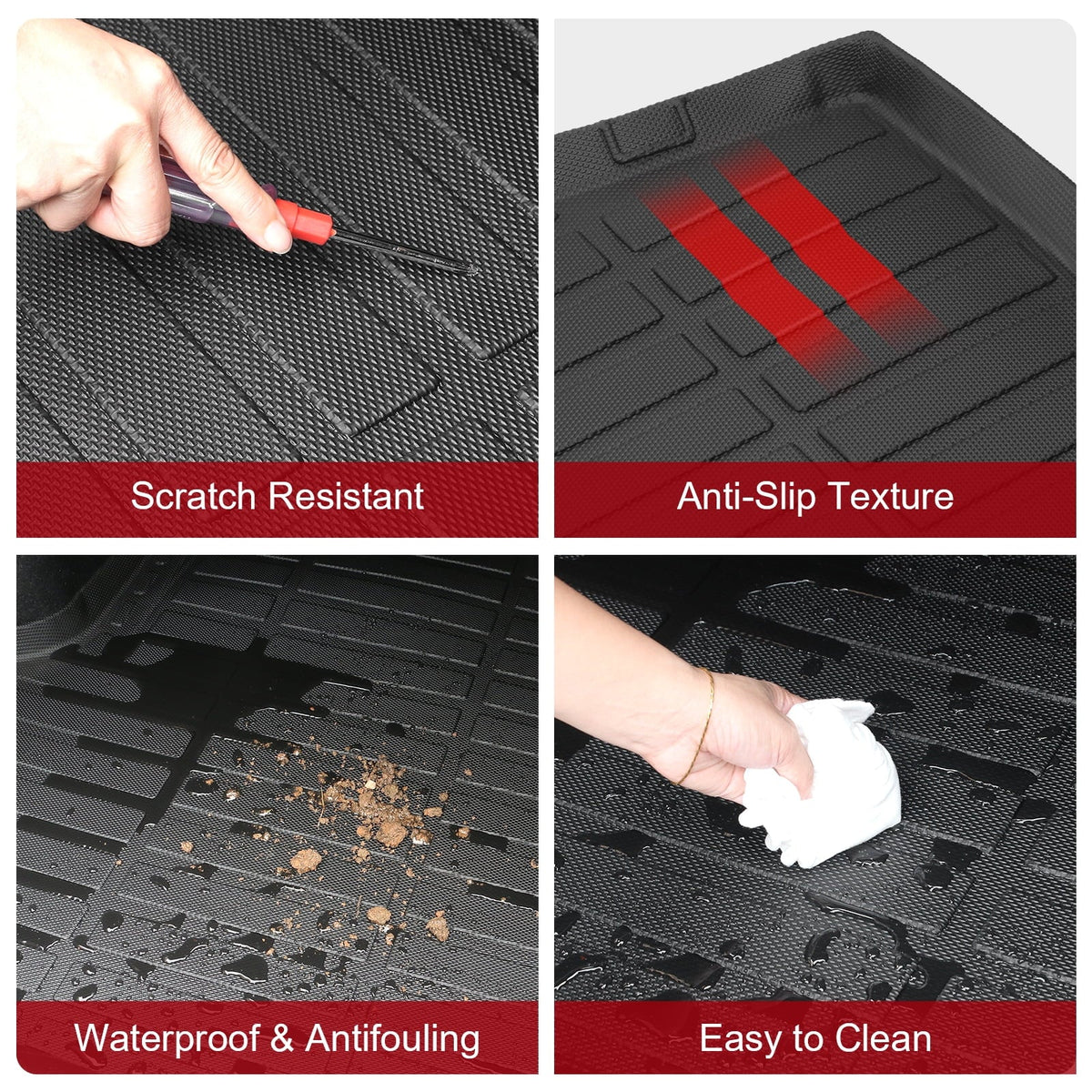 Black Ikon Mat 2023 Boot 3D All Pad Molded Rear TPE With Elastomer climate Liner Tray Cover Trunk Protector Car Honda Plastic Thermo Compatible Carpets CR-V, Motorsports Protection