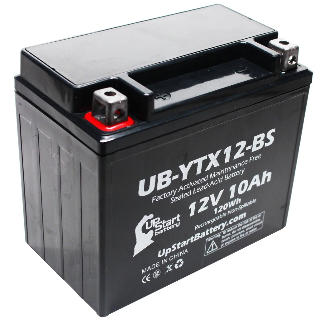 12V, Suzuki 2001 Activated, UB-YTX12-BS Motorcycle 1000 10Ah, Free, UpStart Maintenance - CC Factory GSX-R1000 Battery Replacement Battery
