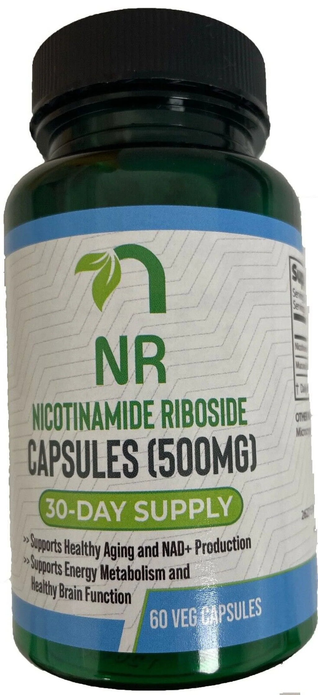 NR Nicotinamide 500mg Riboside Veg Capsules) (60 NAD+ - Booster