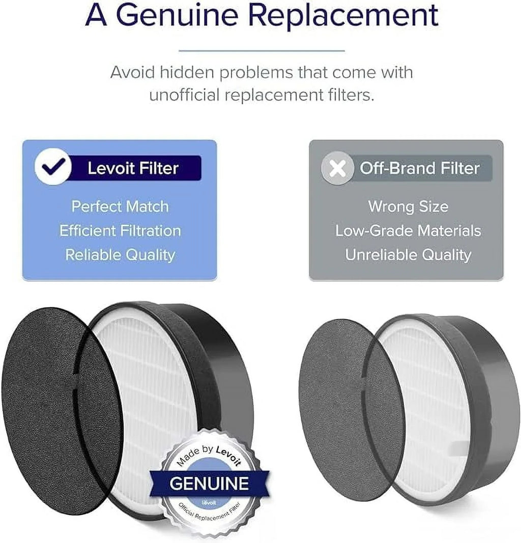 HEPA Open Smoke Purifier Odors - White Air Upgraded Pet LV-H132X-WM Box for Filter Levoit
