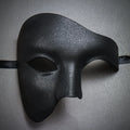 Venetian Mask | Half Vintage Halloween Black Masquerade Plain Phantom Costume Face