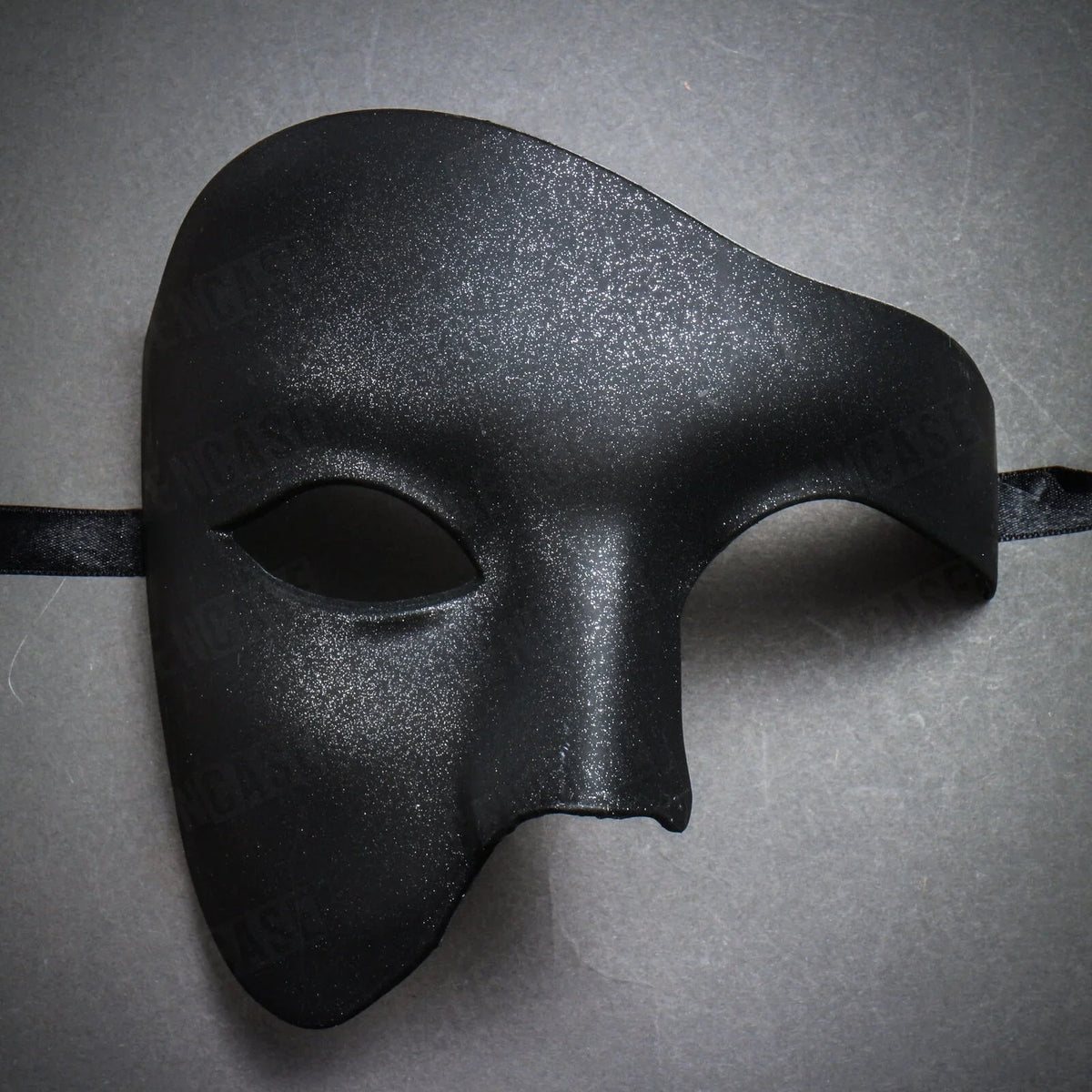 Venetian Mask | Half Vintage Halloween Black Masquerade Plain Phantom Costume Face