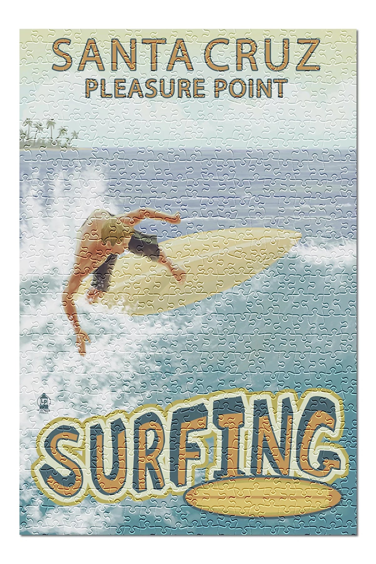 Family, Santa (19x27 Piece in and for Surfer Adults 500 Scene Jigsaw USA) Made Cruz, Pleasure inches, California, Puzzle Point Premium