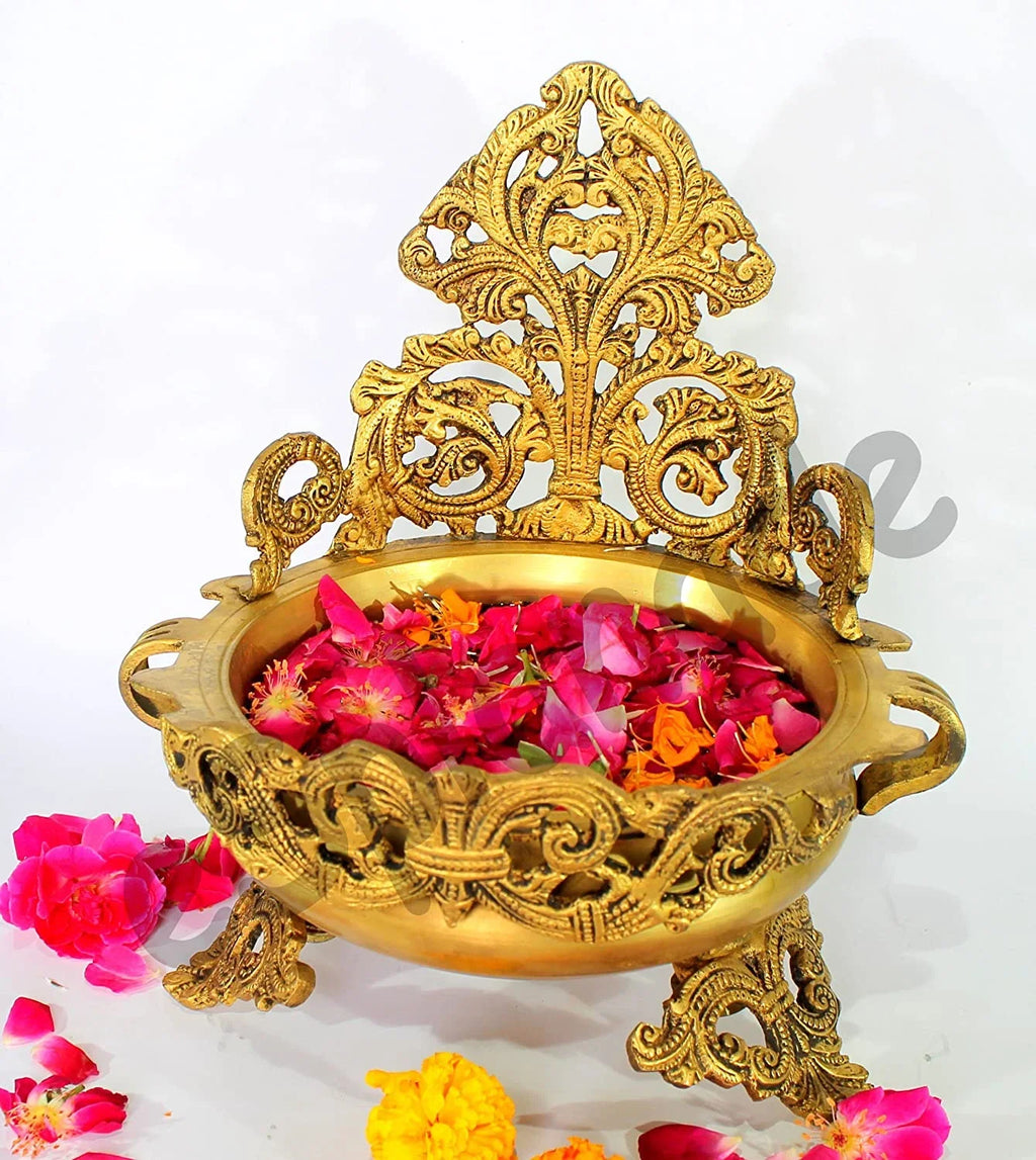 Decorative | - Urli Showpiece Home Decorative - | - Brass Inches eSplanade - Ethnic Traditional Decor 10.5" Bowl Items
