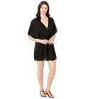 Ralph Lauren Cover-up Rayon Crinkle BLACK outfit, 6 UK Tunic X-Small, US