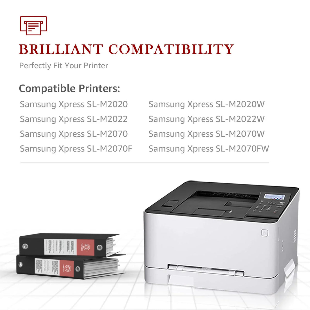 for Xpress M2020W M2024 Compatible Replacement Toner Tonerkingdom M2026W M2070W Chip Cartridge M2070F Ink SL-M2020 M2070FW MLT-D111S With 2-Pack Printer (Black) M2022W