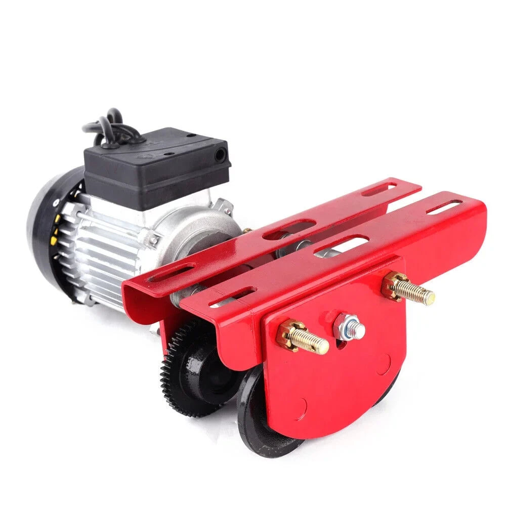 110V w/I-Beam Crane Hoist Overhead 1100LBS Trolley Links Winch Lift Mkyiongou Electric