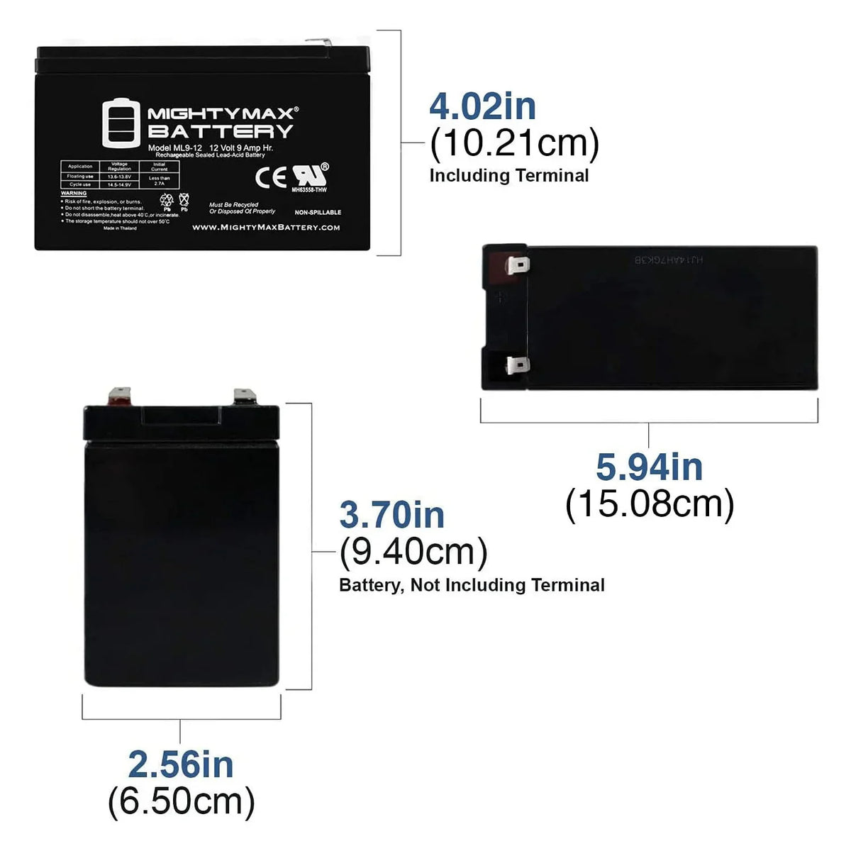 Replacement Electric 4 PC Bike 12V 500 Battery 9Ah Pack for Merida -