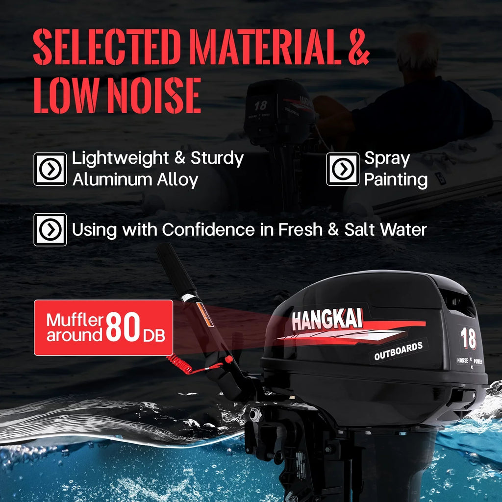 Cooling Boat Fichiouy Stroke 246CC Fishing 2 HP CDI liquid System Motor Duty Outboard Heavy 18 Engine