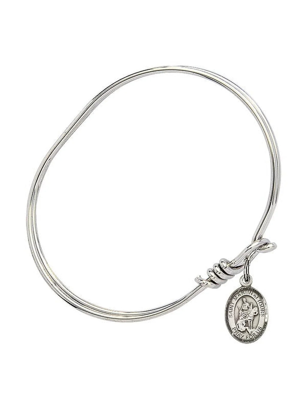 w/ Oval Sterling St. Martin 5 in Bangle of inch Eye 3/4 Bracelet Silver Hook Tours