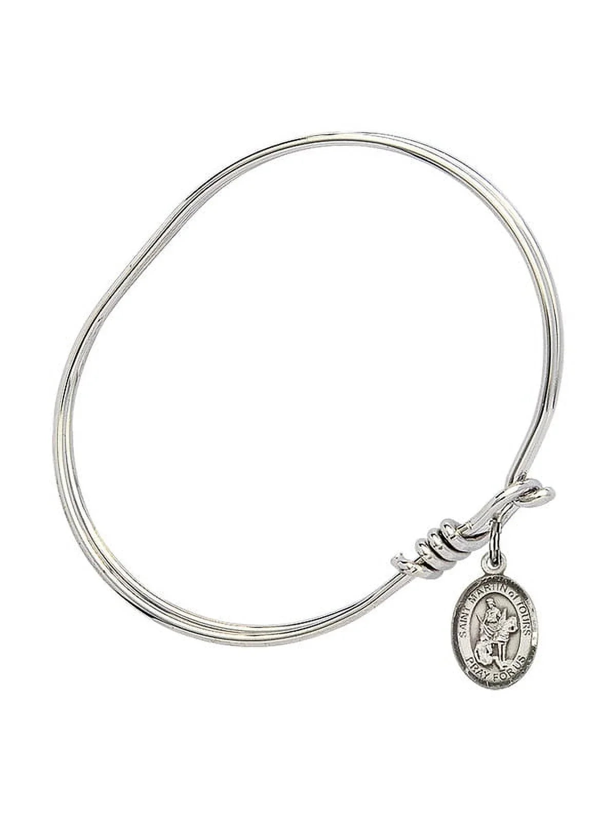 w/ Oval Sterling St. Martin 5 in Bangle of inch Eye 3/4 Bracelet Silver Hook Tours