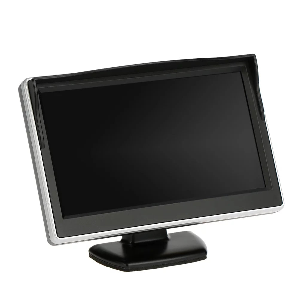 Htovila Reverse 5 Display Inch Car Backup HD Parking Camera View System Monitor TFT LCD Rear +