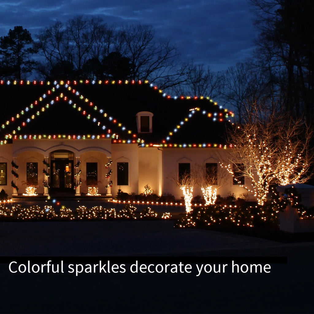 Changing Light 23ft Bulbs String C9 LED Color Lights Christmas Lights exterior, 20 Eva's Waterproof