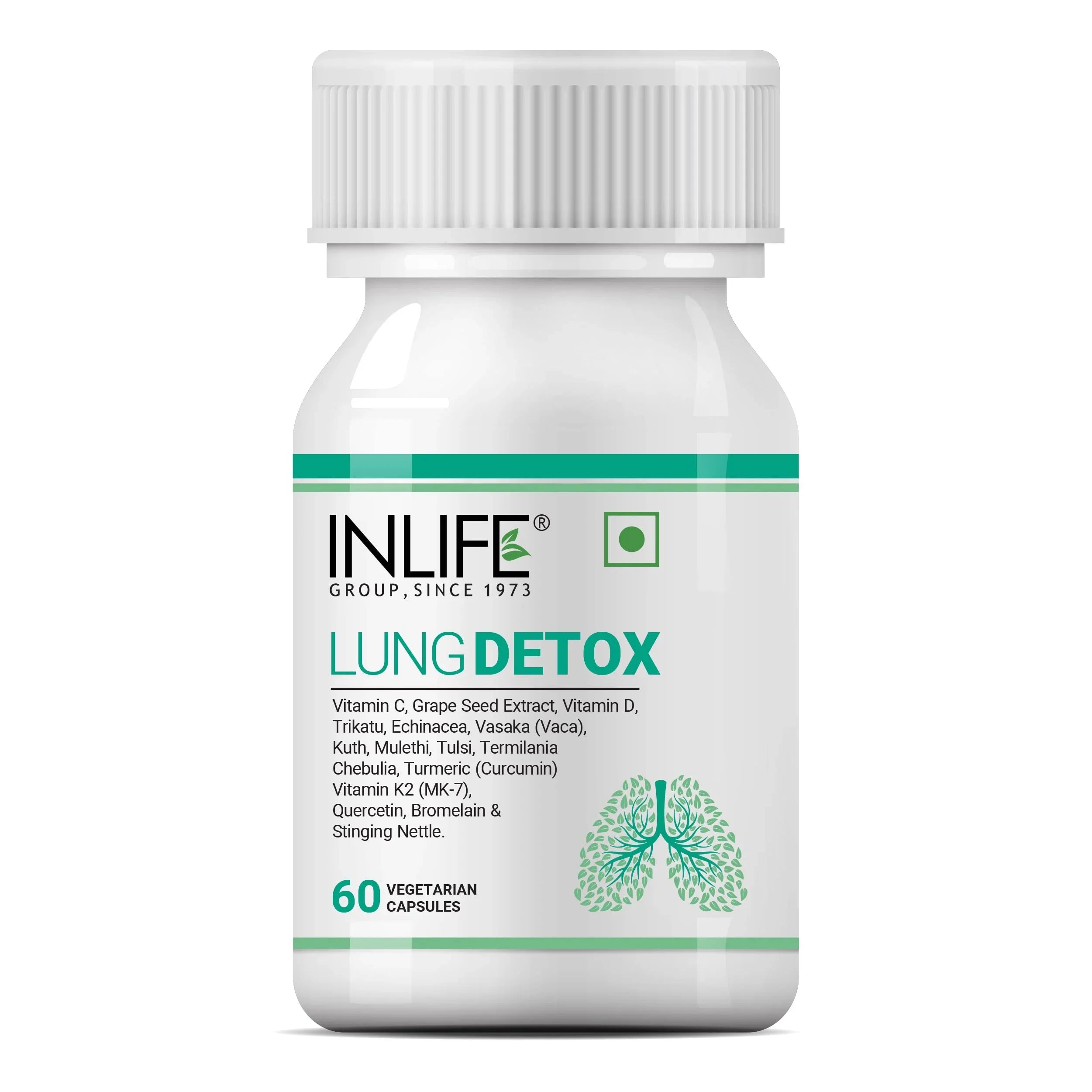 Nettle, Veg Supplement, 60) Capsules 60 Healthy With Inlife Quercetin, Stinging Of Lung (Pack Lungs Curcumin, Bromelain, - Echinacea, Supports 1, Mulethi, Detox