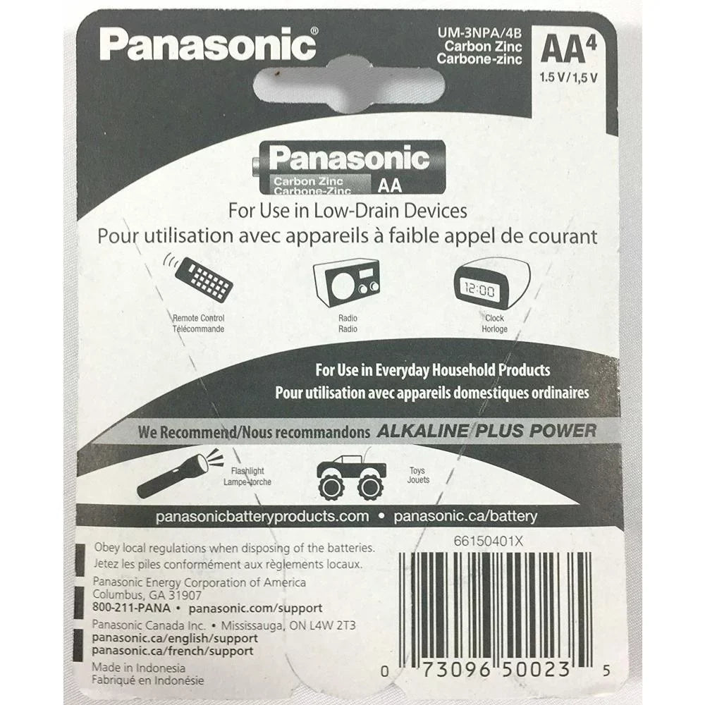 Zinc Batteries 48 Duty Carbon Super AA PCS Battery Double Power Heavy Panasonic A 1.5v