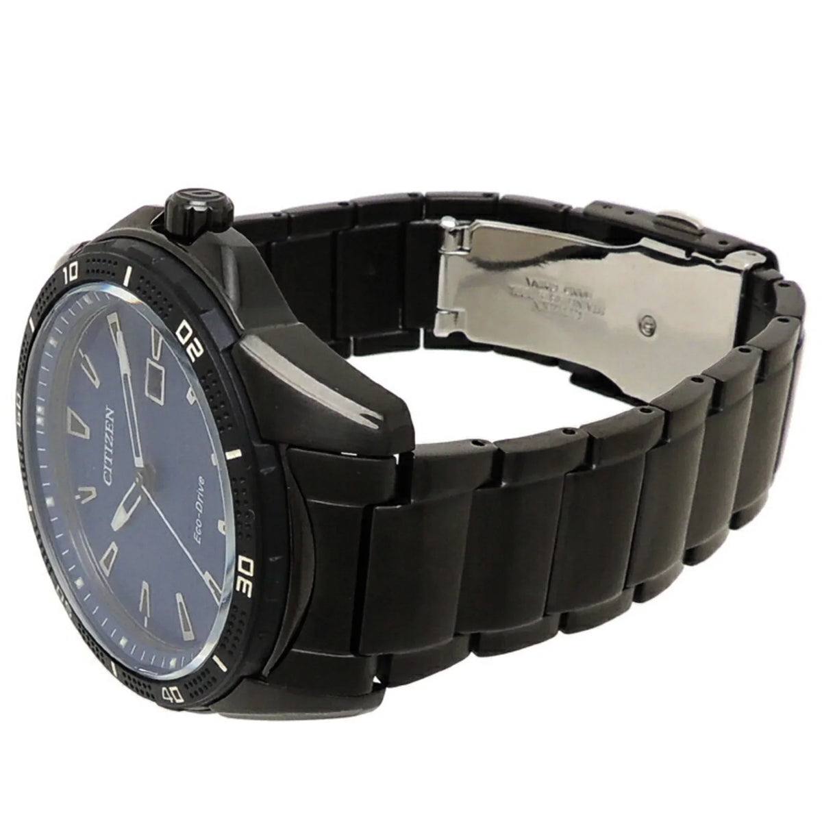 Steel Dial (J810-S115973) Men's AW1585-55L Blue Pre-Owned Stainless Watch Eco-Drive Citizen (Good)