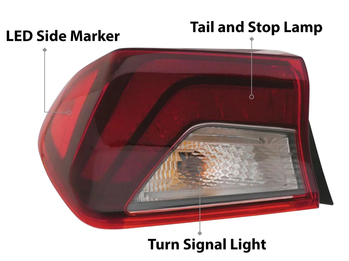 2021 Replacement Included STD 2023 Driver Light 2024 Rear Left 2022 Type 92401L3000 Light Tail Lamp APA Side K5 with for Bulbs Outer KI2804162