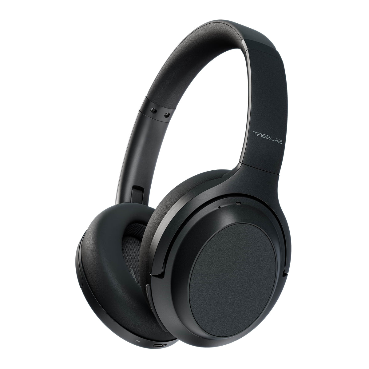 Sound, & with Ear Z7 (Grey) Mic PRO Touch Control w/aptX, Playtime Charging, Stereo USB-C Headphones TREBLAB Over Fast ANC - Bluetooth Canceling Wireless 45H - Active Hybryd Noise Headphones