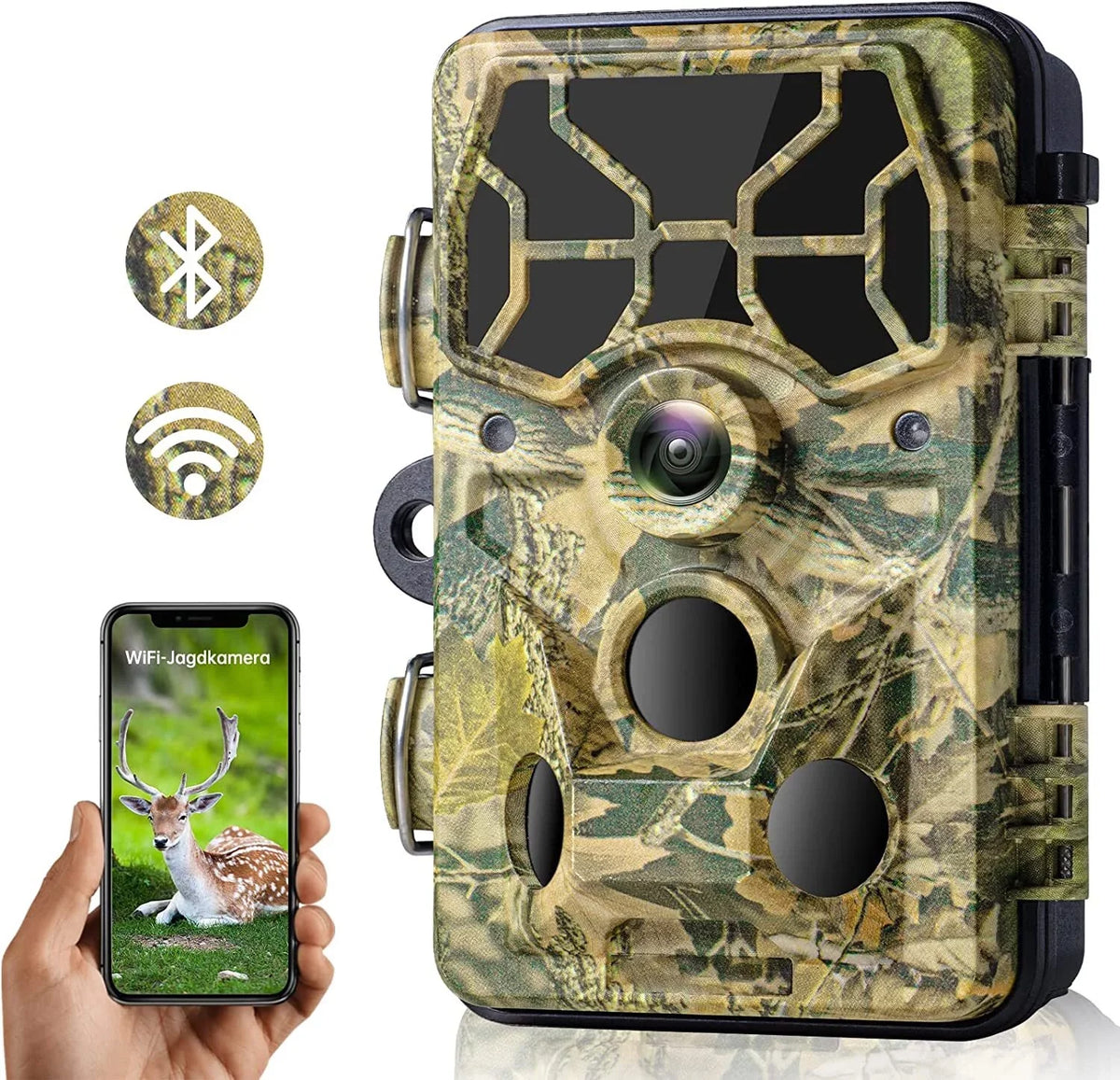 Vision 1296P Bluetooth Trail Night 30MP Hunting CAMPARK WiFi Wildlife Motion Game for Camera Camera Infrared Monitoring with Activated Trail with IP66 Waterproof Camera